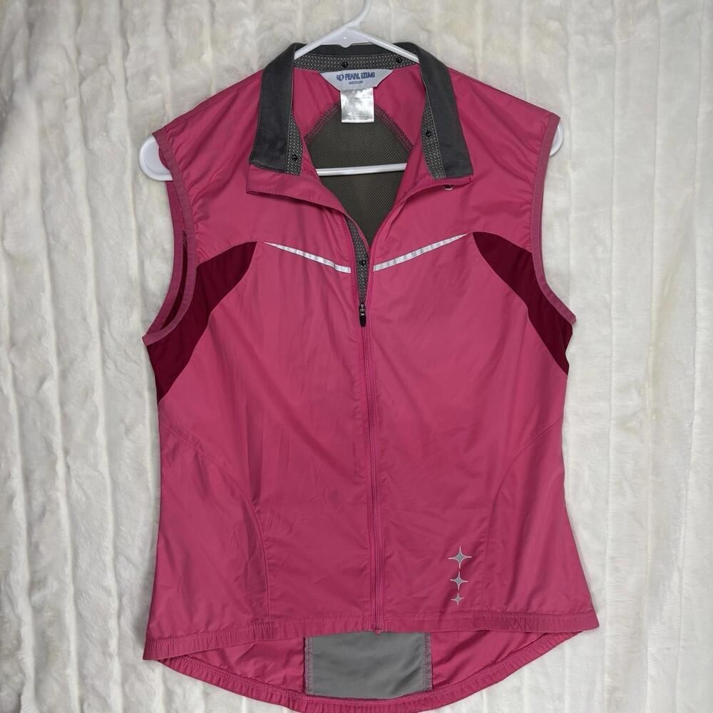 Pearl Izumi Reflective Stars Pink Running Vest Vintage Womens Medium M